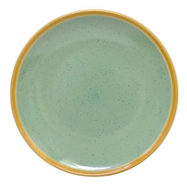 Изображение товара Обеденная тарелка Nuovacasa Stone Green 26 см, керамика, микроволновка и посудомоечная машина