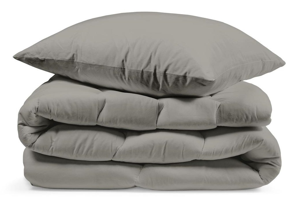 Комплект постельного белья Niteva поплин кварцевый полутораспальное