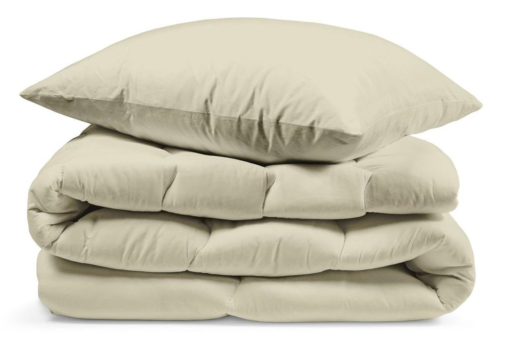 Комплект постельного белья Niteva поплин серо-бежевый полутораспальное