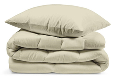 Комплект постельного белья Niteva поплин серо-бежевый полутораспальное