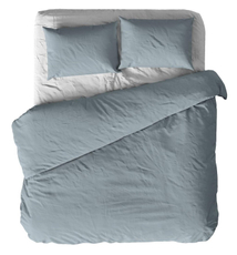 Комплект постельного белья Niteva поплин серо-голубой евро