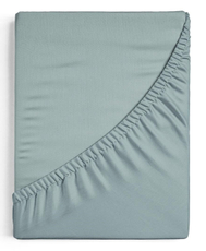 Простыня Niteva на резинке поплин серо-голубая, 180 x 200+25см