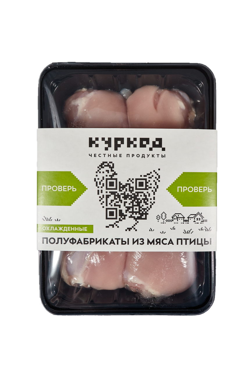 Изображение товара Филе бедра цыпленка-бройлера Куркод без кожи охлажденное, ~950г