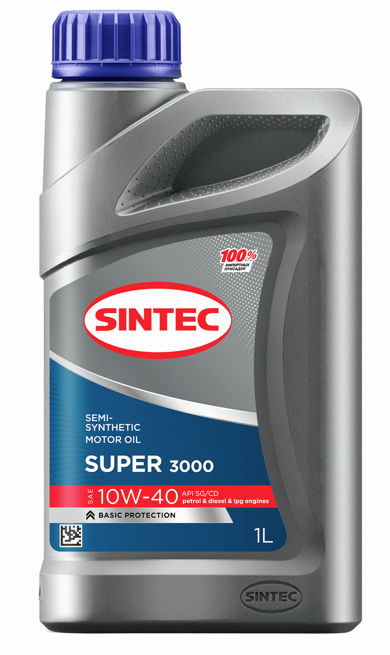 Масло моторное Sintec Super 3000 SG/CD 10W-40, 1л