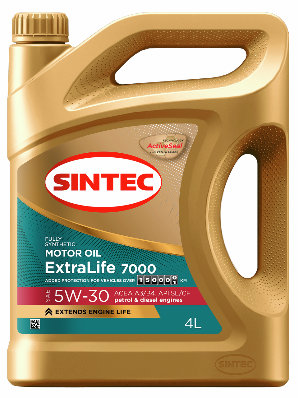 Масло моторное Sintec Extralife 7000 A3/B4 SL/CF 5W-30, 4л
