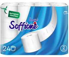 Туалетная бумага Soffione Smart двуслойная 24 рулона