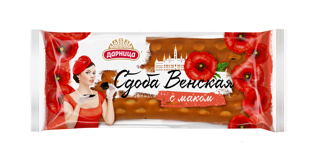 Сдоба Дарница Венская с маком, 200г