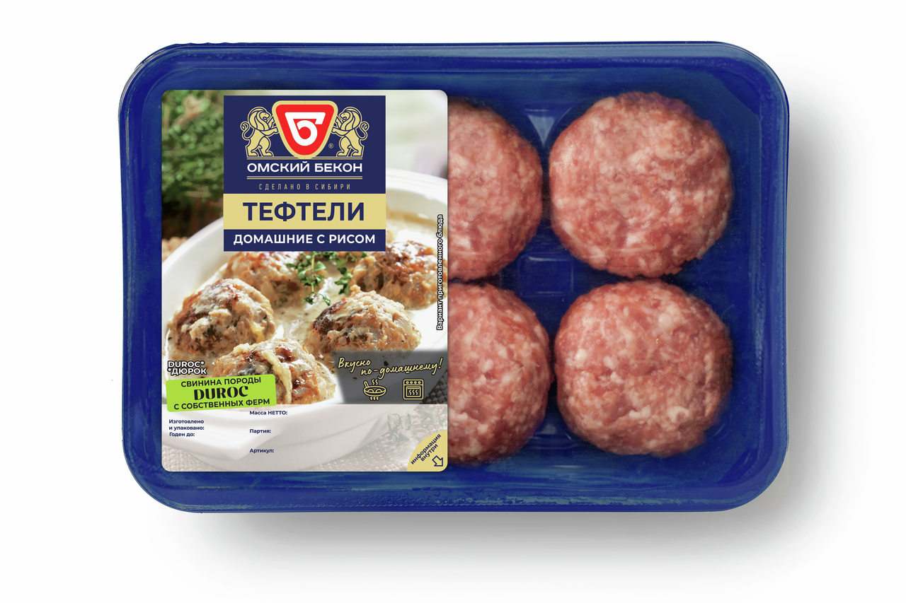 Тефтели Омский бекон Домашние с рисом охлажденные, 350г