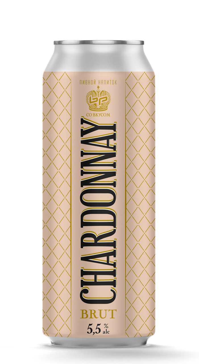 Напиток на основе пива Брянскпиво Chardonnay Brut игристый, 0.4л