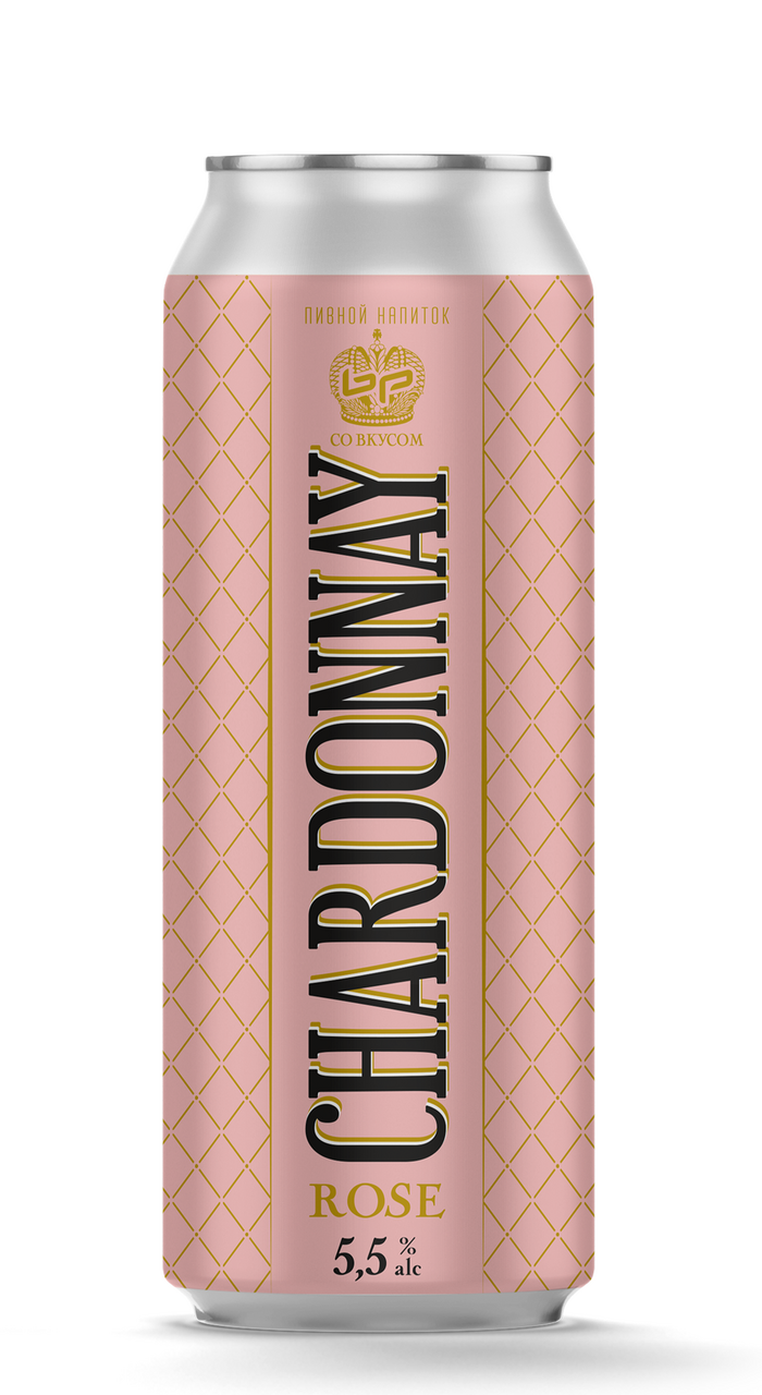 Напиток на основе пива Брянскпиво Chardonnay Rose игристый, 0.4л