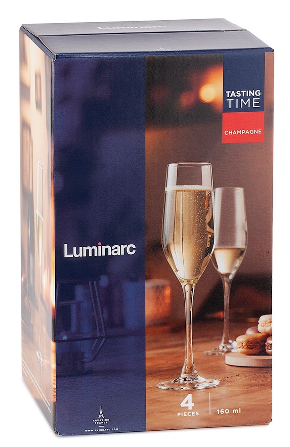Изображение товара Набор бокалов Luminarc Время дегустаций Шампань, 160мл x 4шт