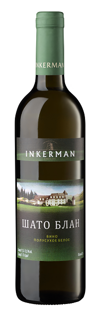 Изображение товара Вино Inkerman Шато Блан белое полусухое, 0.7л