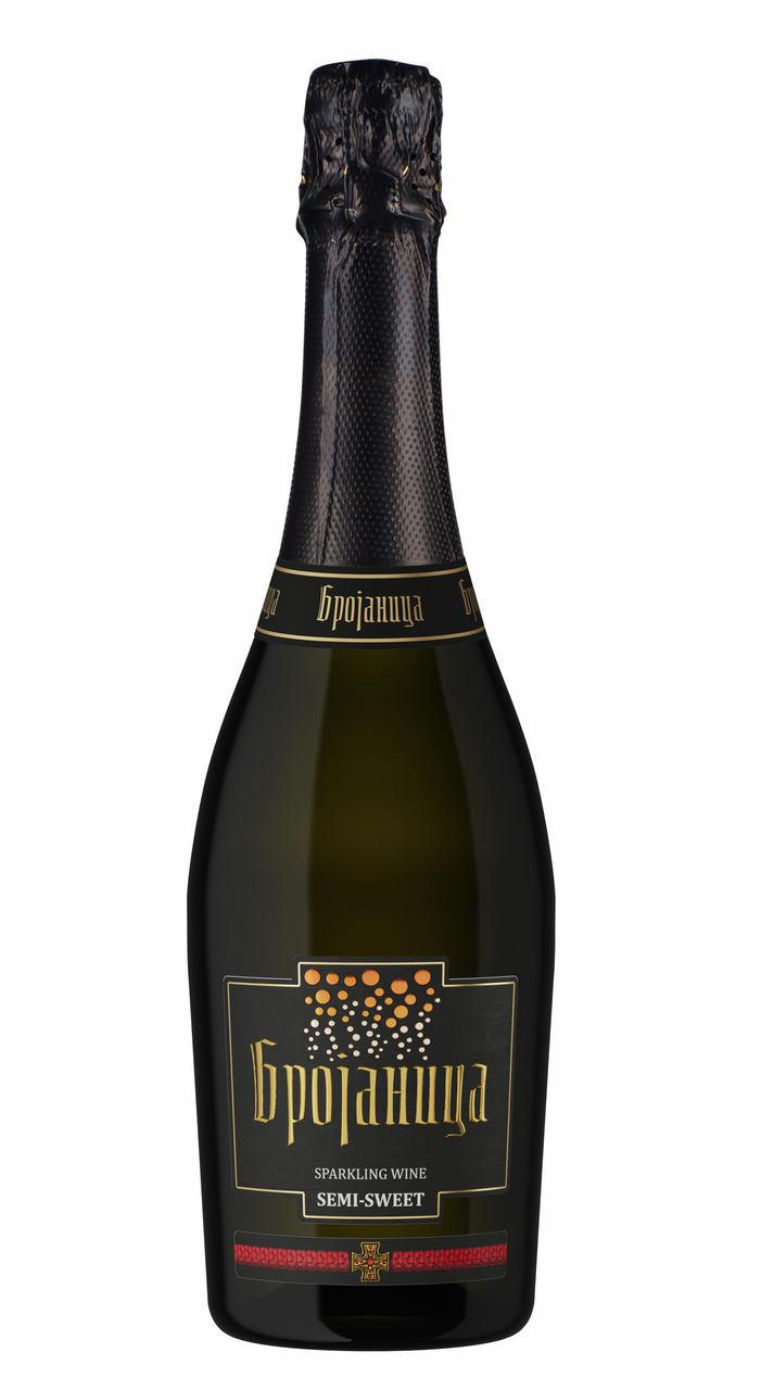 Вино игристое Brojanica белое полусладкое, 0.75л
