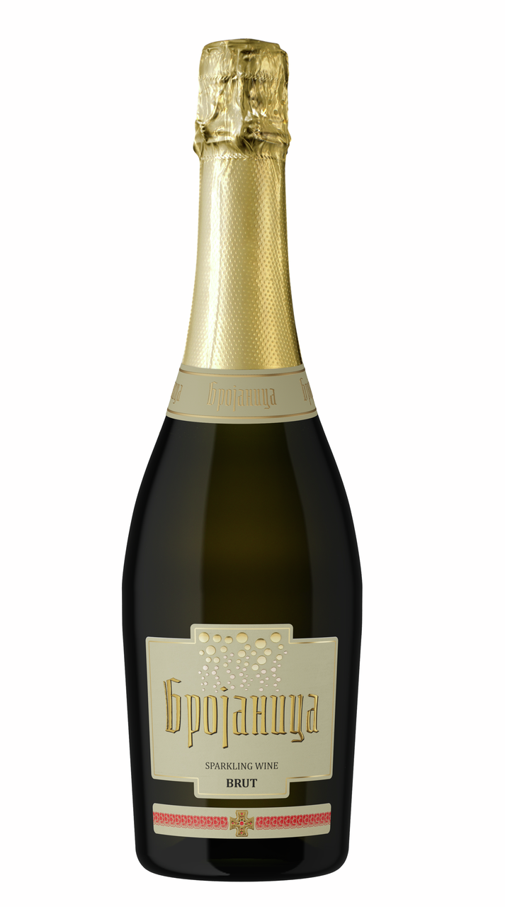 Вино игристое Brojanica белое брют, 0.75л