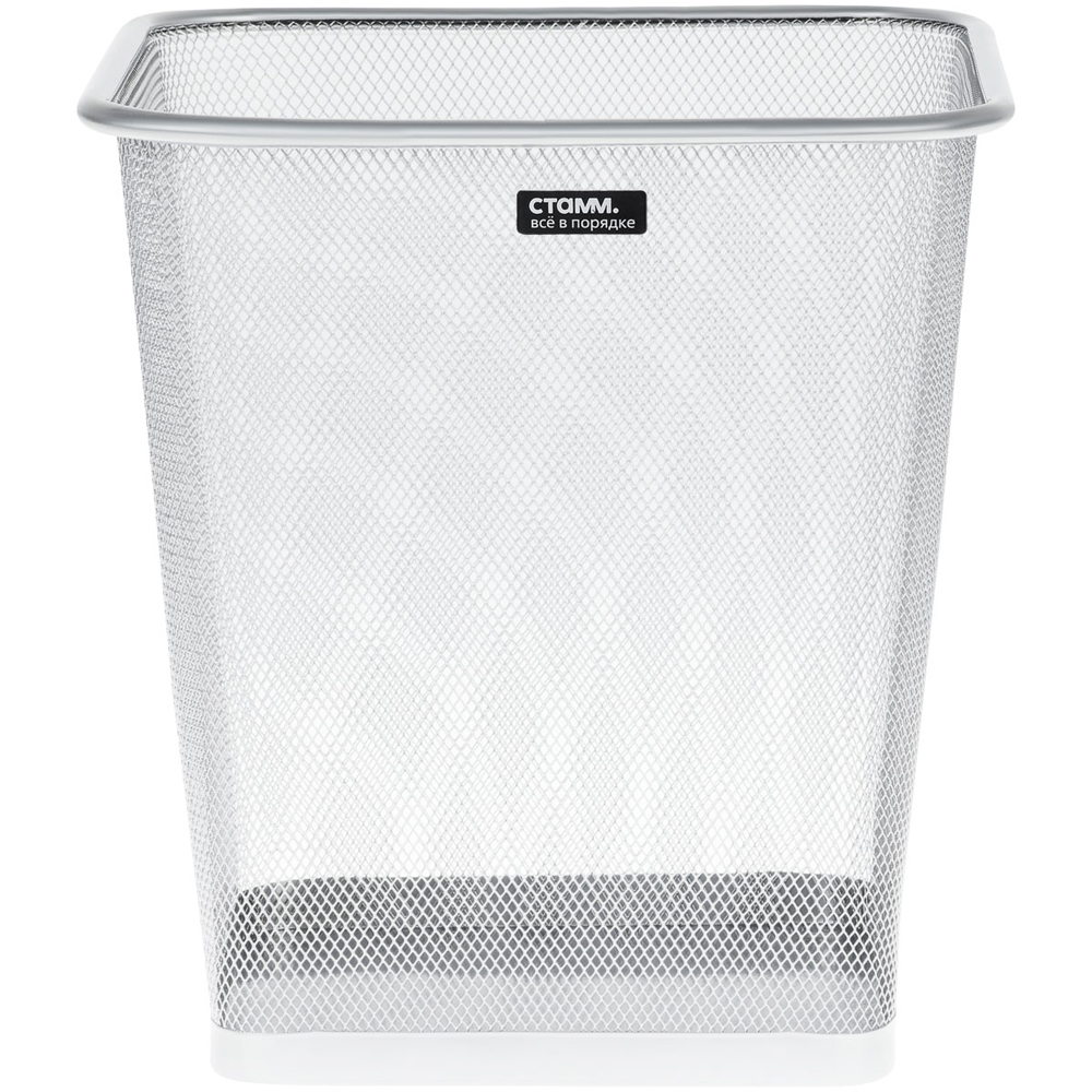 Корзина для бумаг Стамм металл серебристая, 20л