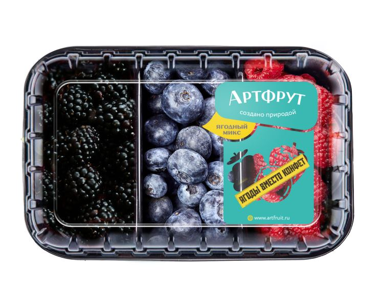 Изображение товара Микс ягодный Artfruit голубика малина ежевика, 300г