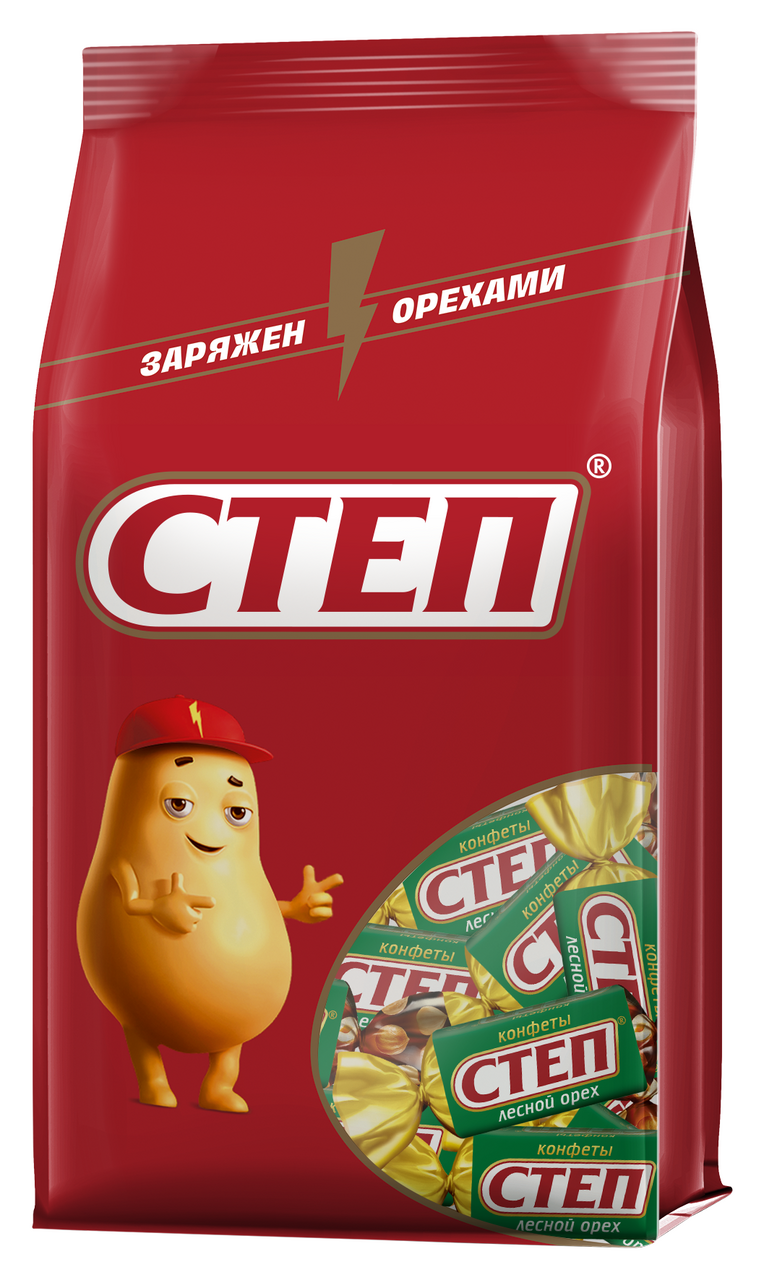 Конфеты Степ с лесным орехом арахисом и фундуком, 174г