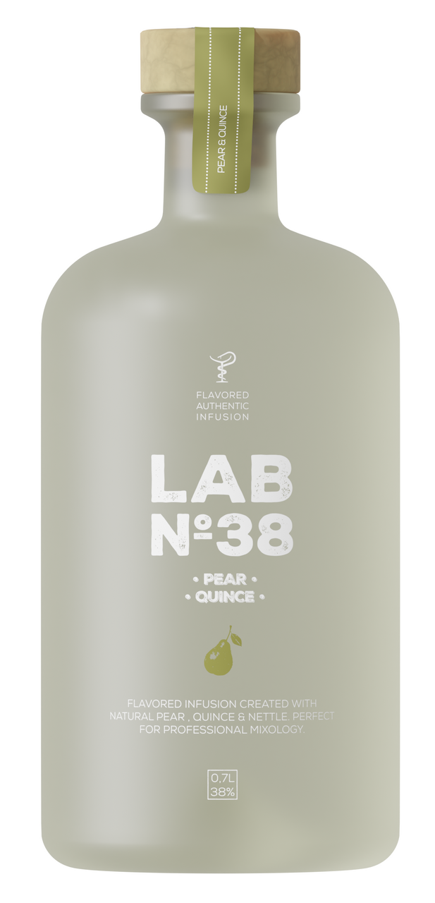 Изображение товара Настойка LAB No38 горькая с грушей и айвой, 0. 7 л - натуральная ароматизированная водка для коктей