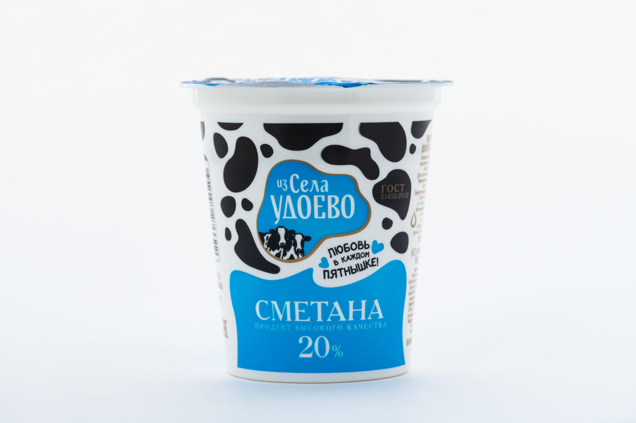 Сметана Из села Удоево ГОСТ 20%, 300г