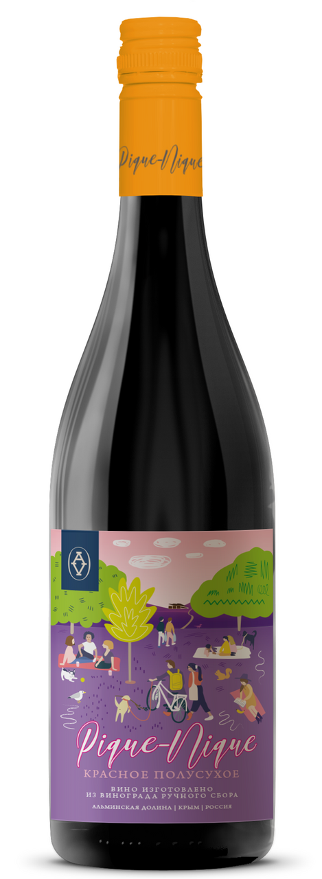 Изображение товара Вино Alma Valley Pique-Nique красное полусухое, 0.75л