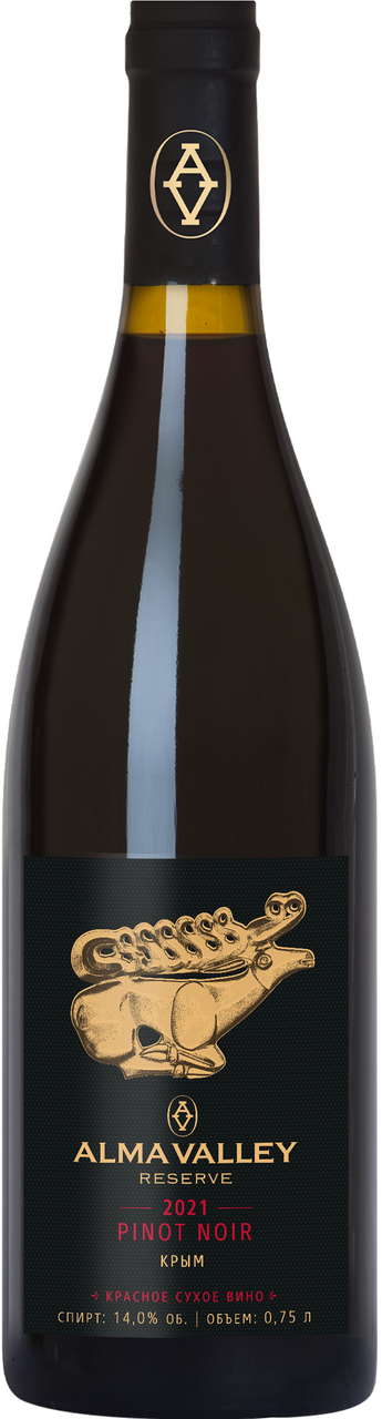 Изображение товара Вино Alma Valley Pinot Noir Reserve красное сухое, 0.75л