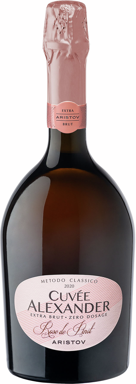 Вино игристое Аристов Cuvee Alexander Rose de Pinot розовое брют, 0.75л