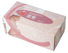 Fine Life Салфетки косметические бумажные белые двуслойные, 200шт