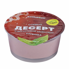 Десерт Awake Power соевый с клубникой 4%, 140г