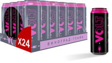 Напиток энергетический Volt Energy с виноградом и гуавой, 450мл x 24 шт