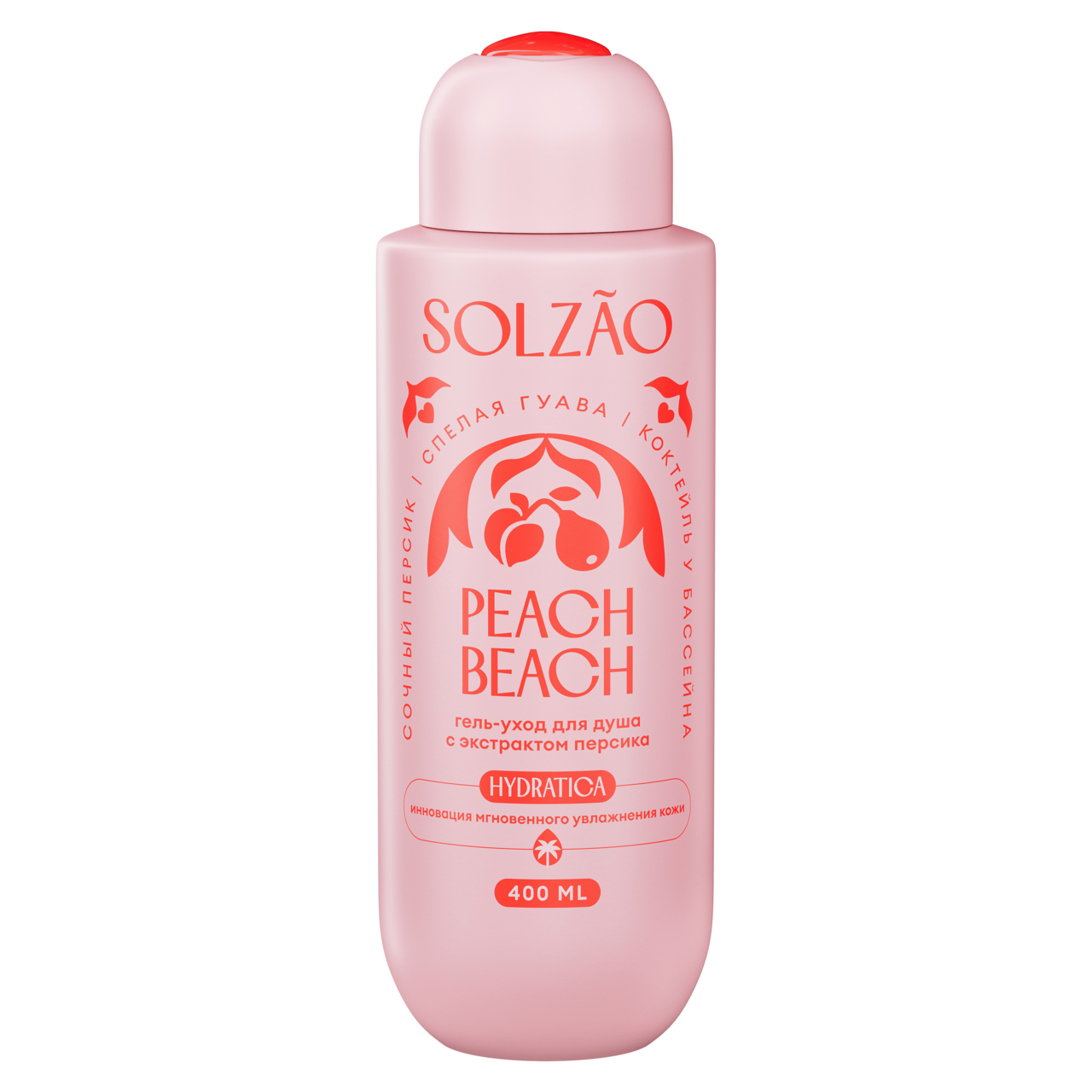 Изображение товара Гель для душа Solzao Peach Beach 400 мл с экстрактом персика для увлажнения кожи