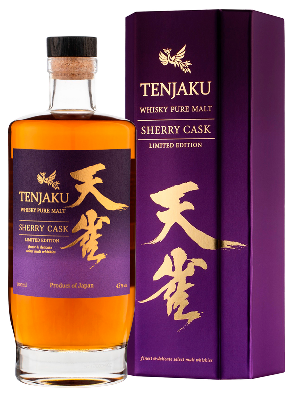 Изображение товара Виски японский Tenjaku Sherry Cask в подарочной упаковке, 0.7л