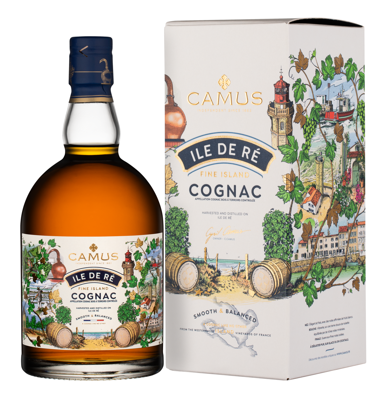 Изображение товара Коньяк Camus Ile de Re Fine Island в подарочной упаковке, 0.7л