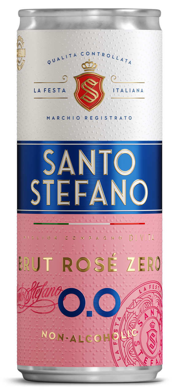 Напиток винный безалкогольный Santo Stefano розовый брют, 0.25л