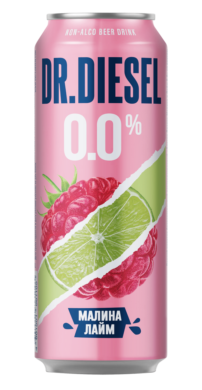 Изображение товара Напиток пивной Doctor Diesel с малиной и лаймом безалкогольный, 0.43л