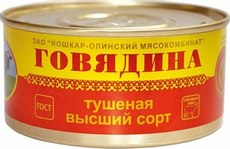 Говядина тушеная Йошкар-олинский МК №8 высший сорт ГОСТ, 325г