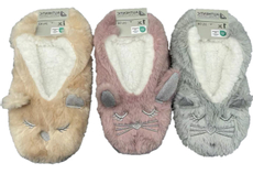 Тапочки-носки женские Authentic меховые животные, размер 35-42