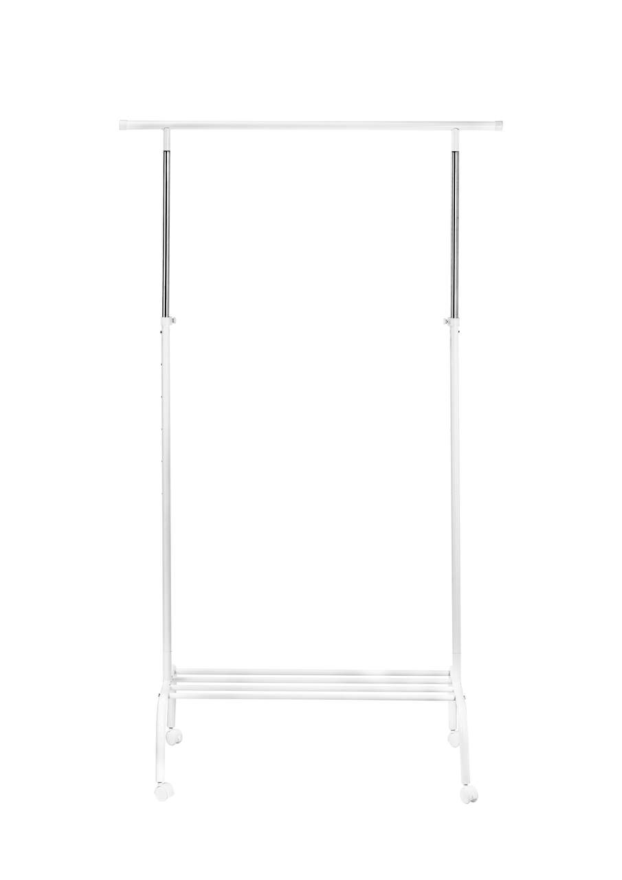 Вешалка напольная белая с перекладиной, 110 x 30 x 5.5см