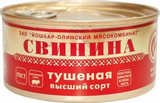 Свинина тушеная Йошкар-олинский МК Люкс №8 высший сорт ГОСТ, 325г