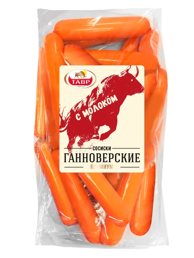 Сосиски Тавр Ганноверские Премиум, ~1кг