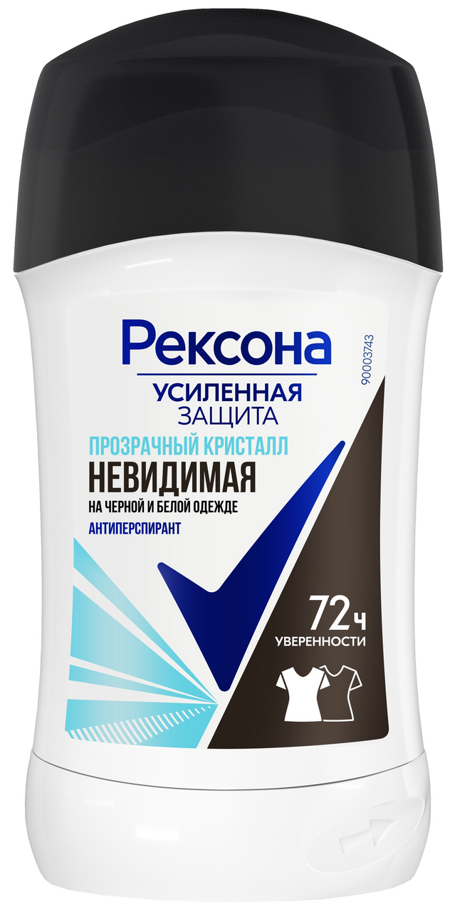 Изображение товара Антиперспирант-стик Рексона Прозрачный кристалл 40 мл для женщин защитит от пота и запаха