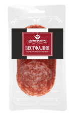 Колбаса Царь-продукт Вестфалия сырокопченая нарезка, 100г