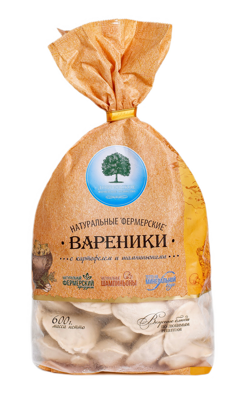 Вареники Добринское Фх с картофелем и шампиньонами, 600г