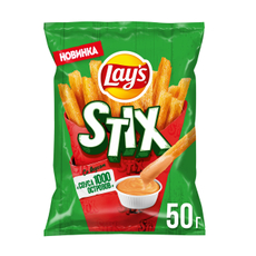 Снеки Lay's Stix картофельно-пшеничные с соусом 1000 островов, 50г