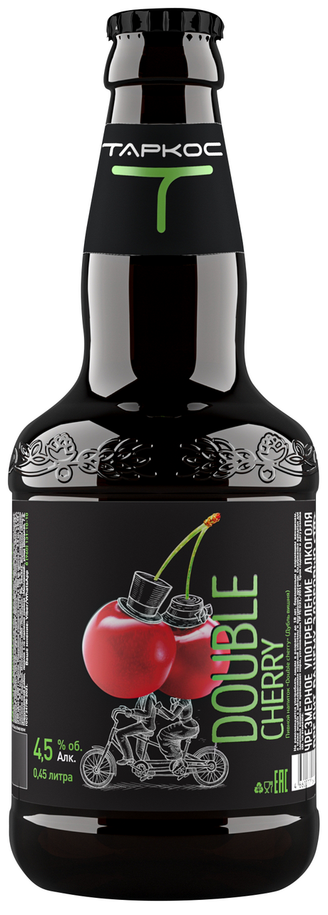 Изображение товара Напиток пивной Таркос Double Cherry фильтрованное, 0.45л