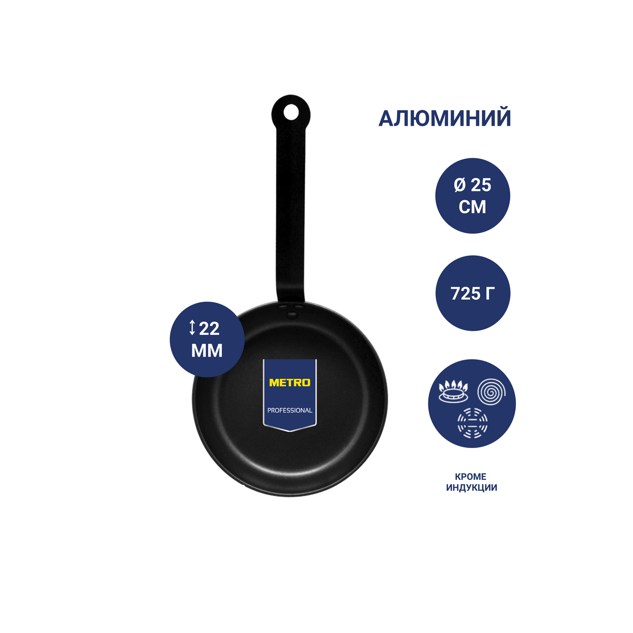 Изображение товара METRO PROFESSIONAL Сковорода для блинов, 25см