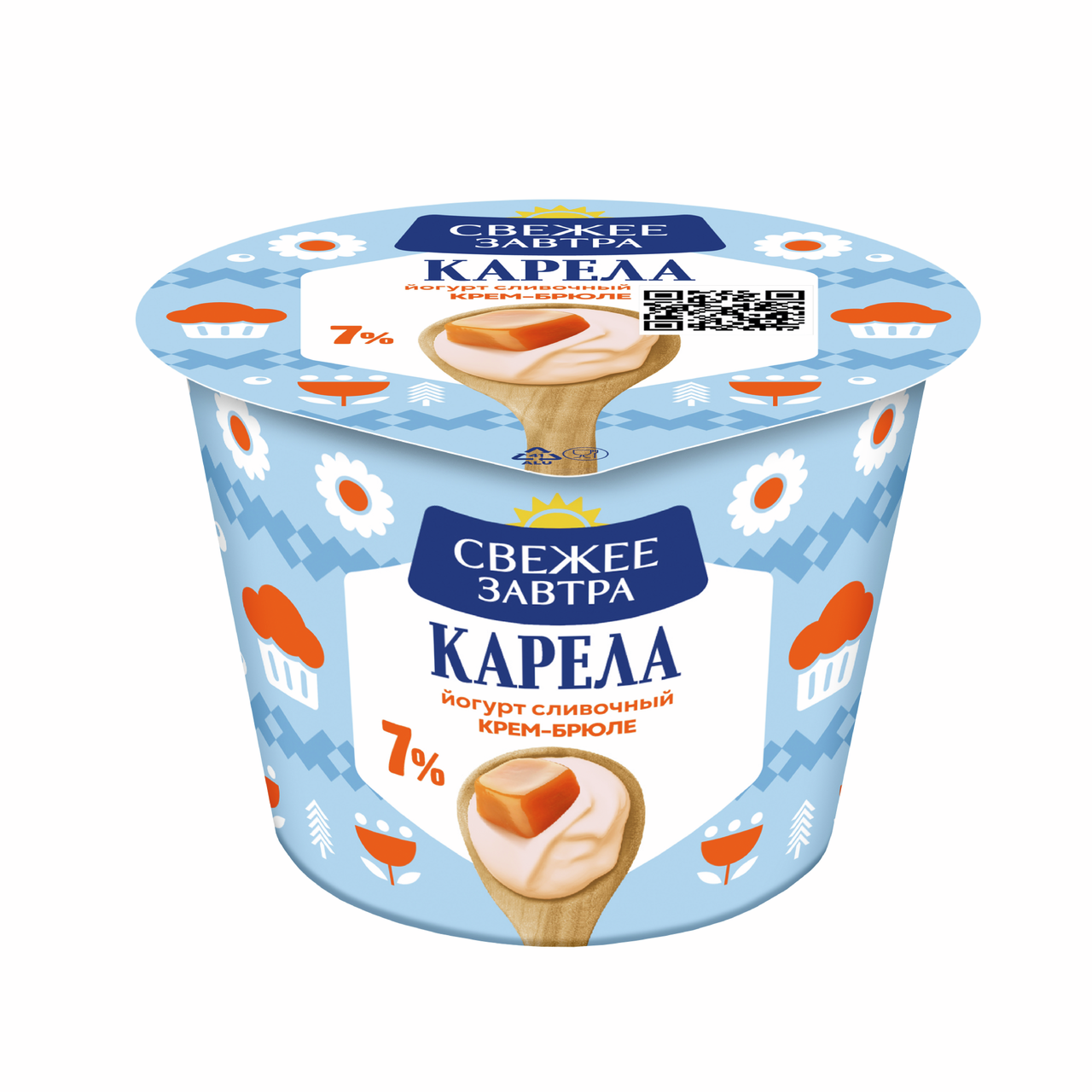 Йогурт Свежее завтра Карела крем-брюле 7%, 180г