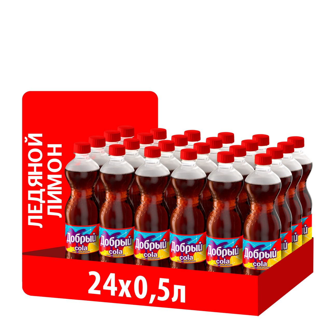 Изображение товара Напиток Добрый Cola Ледяной лимон газированный, 500мл x 24 шт