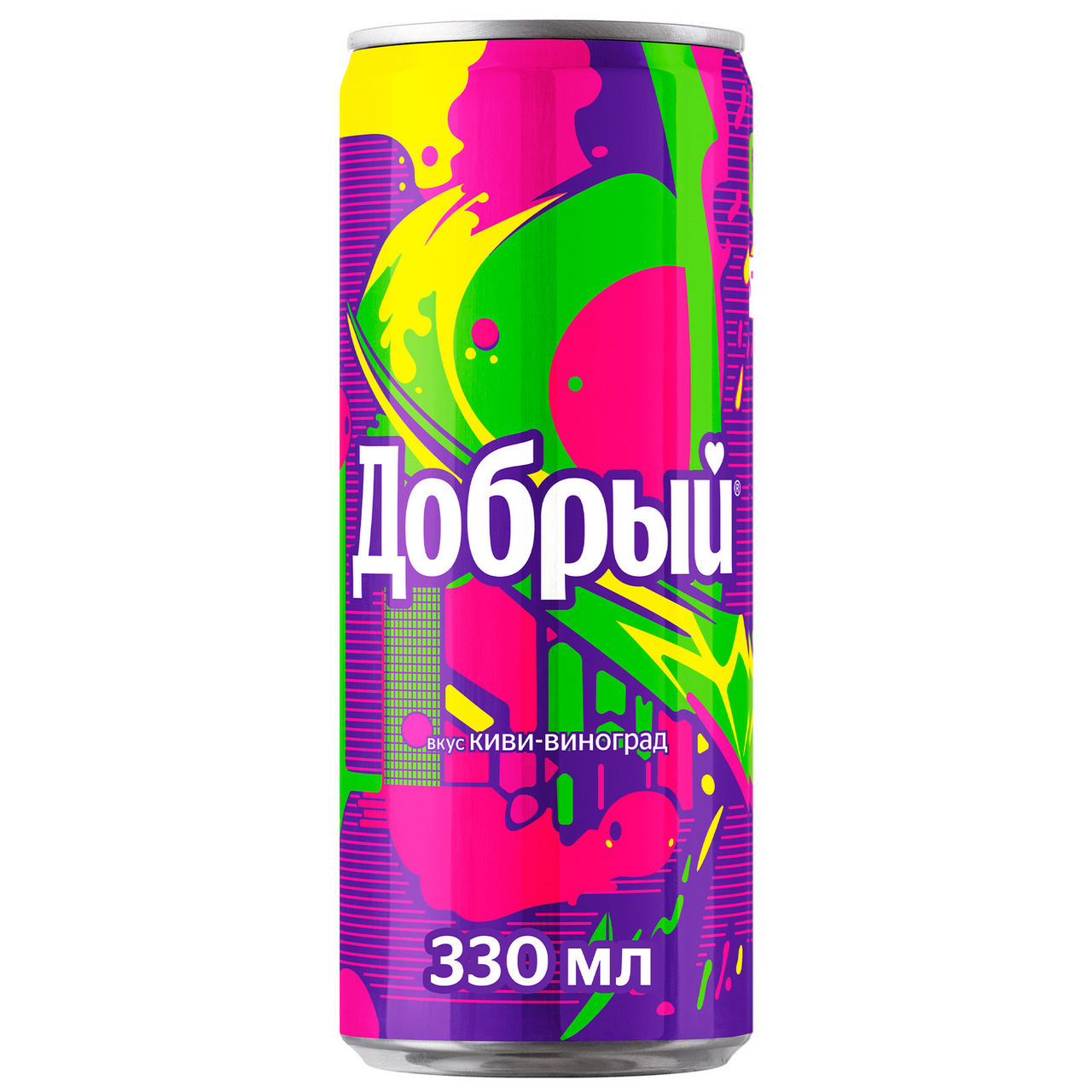 Изображение товара Напиток Добрый Киви-виноград газированный, 330мл