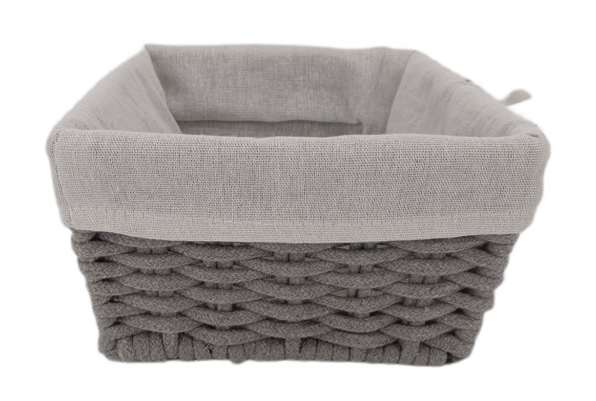 Tarrington House Корзина для хранения Knit плетеная серая размер S, 290 x 230 x 130см