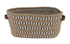 Tarrington House Корзина для хранения Boho со шнуровкой с ручкой серая размер S, 290 x 190 x 140см